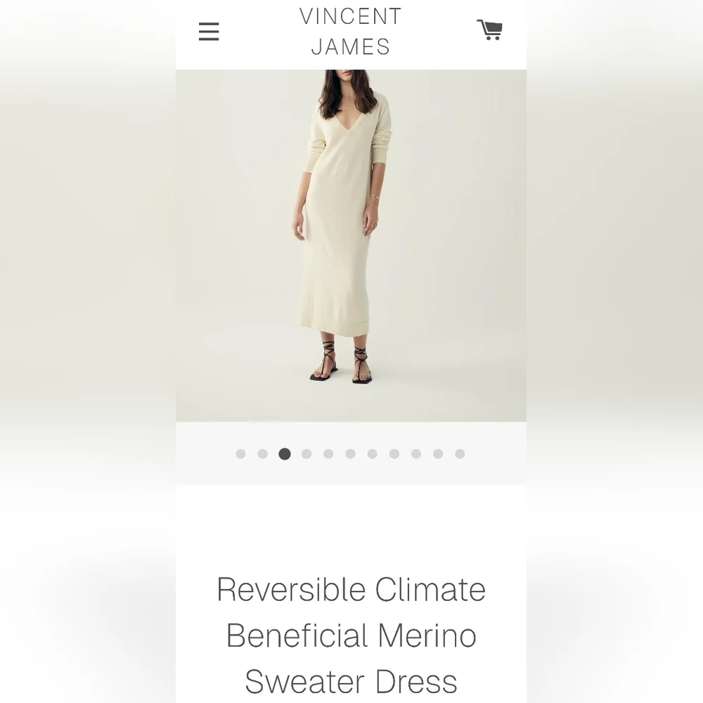 LOOKING TO BUY VINCENT JAMES sweater Dress In XS/Small. Black and/or Ivory - Picture 1 of 1